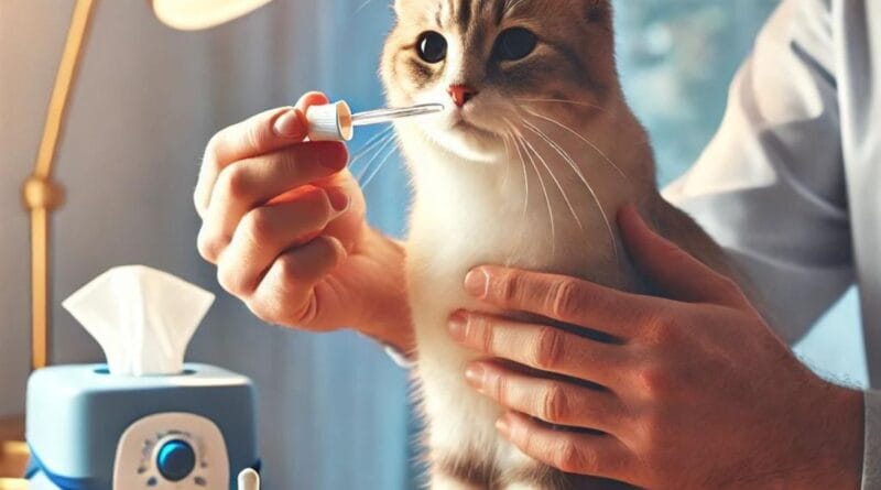 gato com nariz entupido