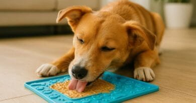 Tapete de lamber para cães: como usar e benefícios Tapete de lamber para cães: como usar e benefícios