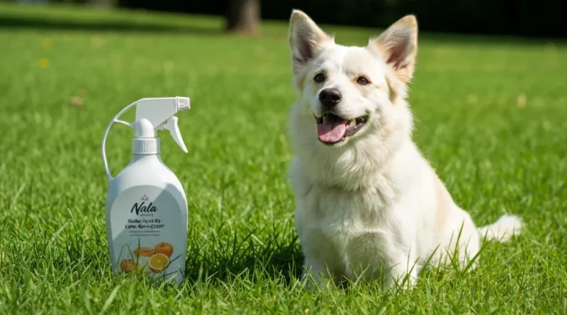 Cão com hálito fresco após uso de spray à base de cana-de-açúcar