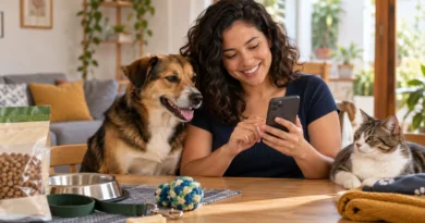 Tutora compra produtos para cão e gato pelo celular