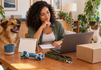 Tutora planeja compras de produtos para pets durante uma promoção